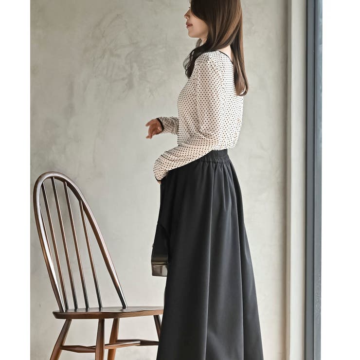 フロッキードットチュールクルーネッククプルオーバー | rps | 詳細画像5 