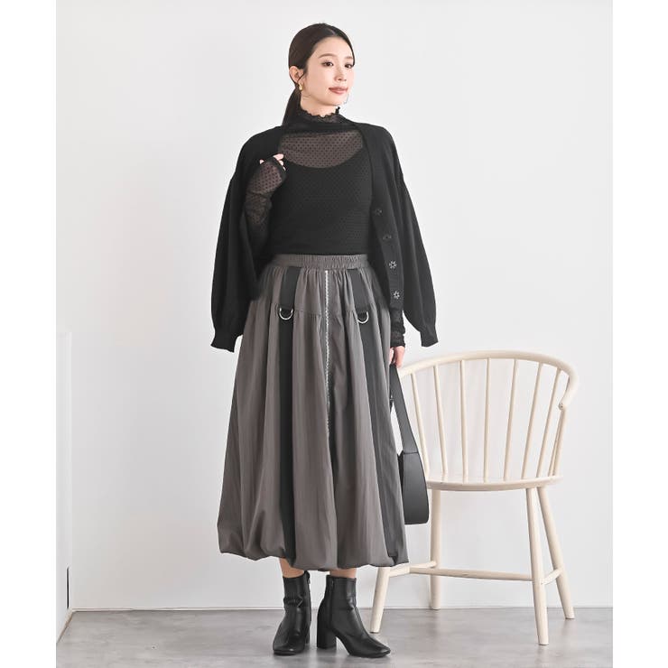 フロッキードットチュールハイネックプルオーバー | rps | 詳細画像18 