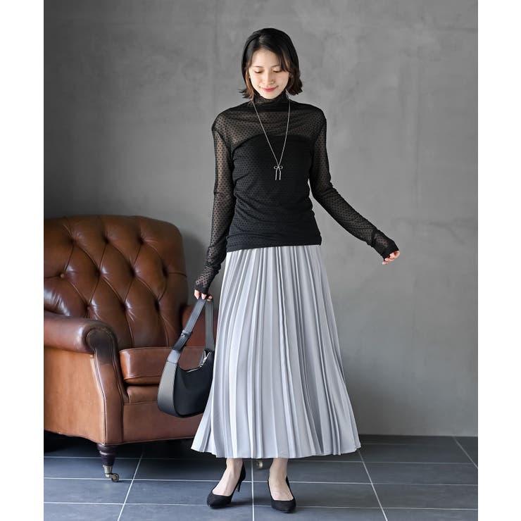 フロッキードットチュールハイネックプルオーバー | rps | 詳細画像20 