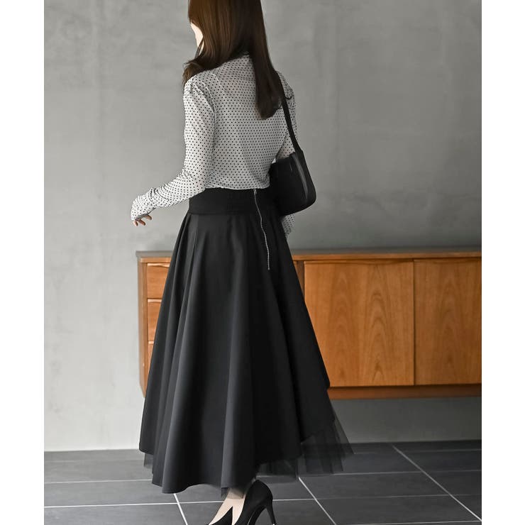 フロッキードットチュールハイネックプルオーバー | rps | 詳細画像4 