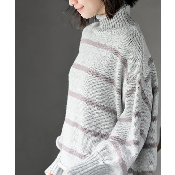 ハイネックボーダーニットプルオーバー | rps | 詳細画像17 