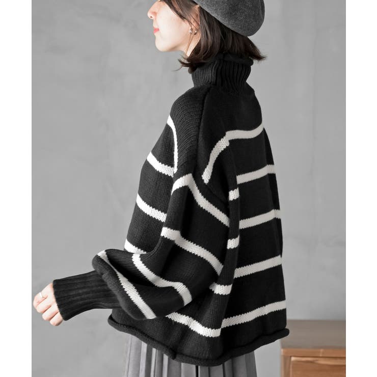 ハイネックボーダーニットプルオーバー | rps | 詳細画像35 