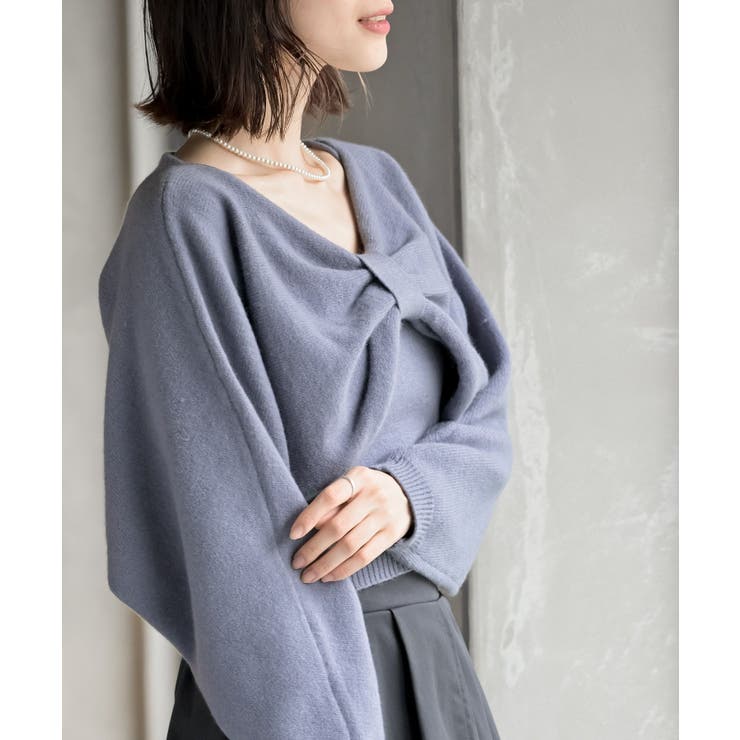 リボンデザインニットカーデ＋キャミアンサンブル | rps | 詳細画像16 