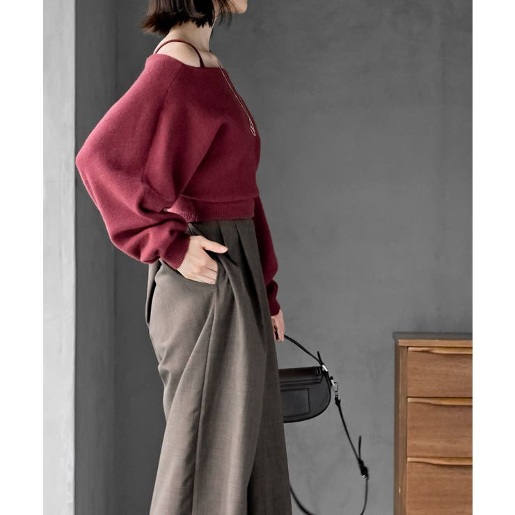 リボンデザインニットカーデ＋キャミアンサンブル | rps | 詳細画像20 