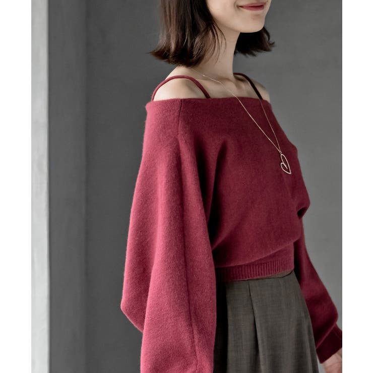 リボンデザインニットカーデ＋キャミアンサンブル | rps | 詳細画像24 