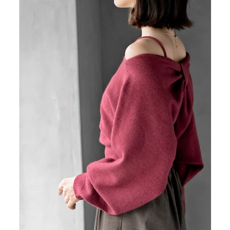 リボンデザインニットカーデ＋キャミアンサンブル | rps | 詳細画像26 