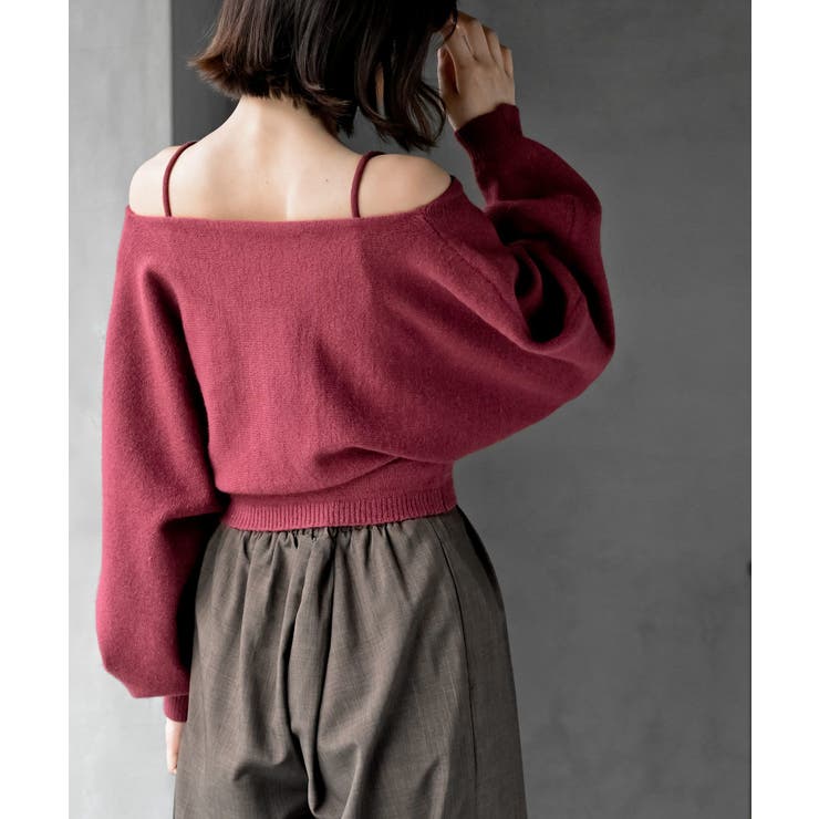 リボンデザインニットカーデ＋キャミアンサンブル | rps | 詳細画像28 