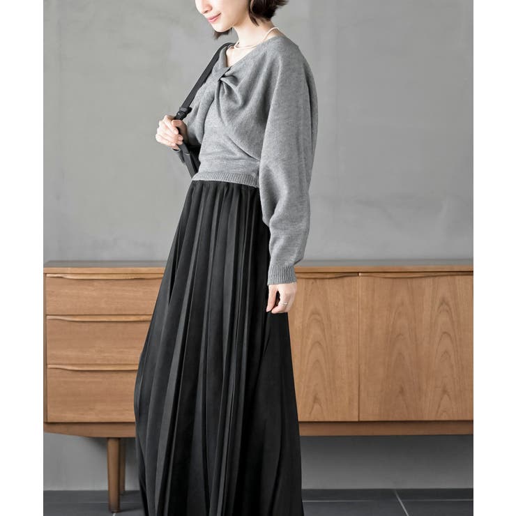 リボンデザインニットカーデ＋キャミアンサンブル | rps | 詳細画像30 