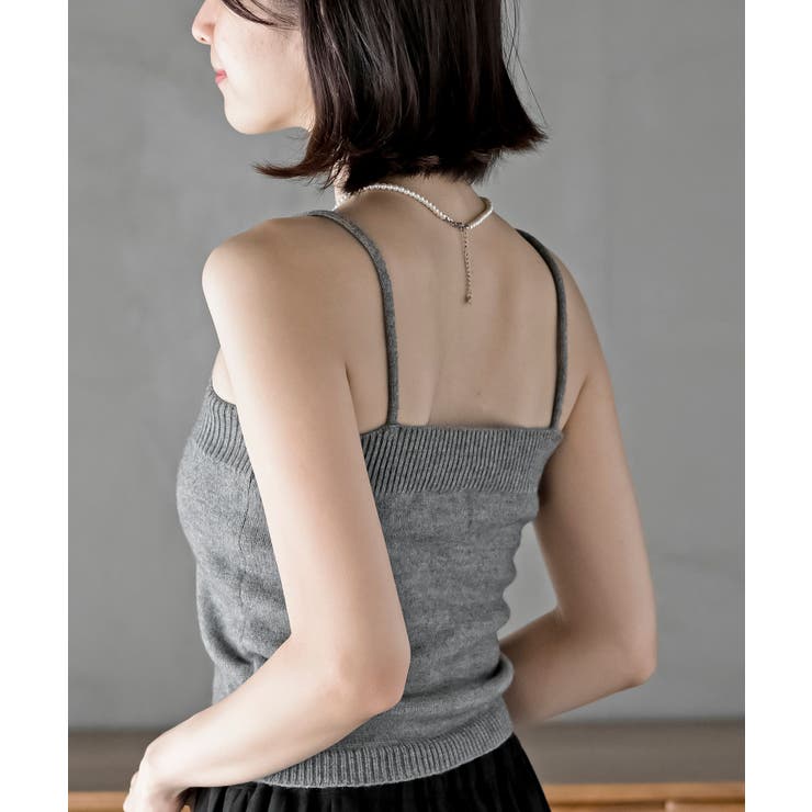 リボンデザインニットカーデ＋キャミアンサンブル | rps | 詳細画像37 