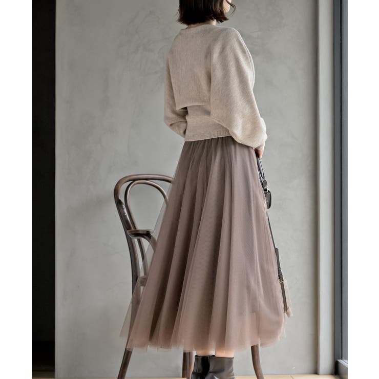 リボンデザインニットカーデ＋キャミアンサンブル | rps | 詳細画像4 