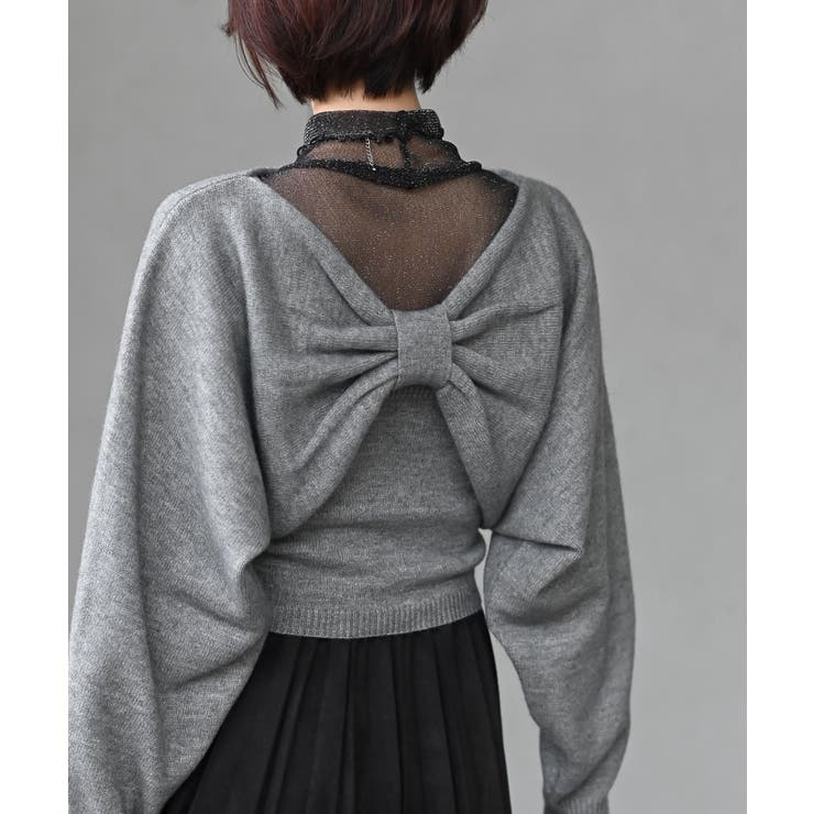 リボンデザインニットカーデ＋キャミアンサンブル | rps | 詳細画像40 