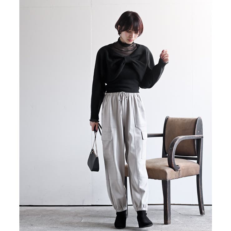 リボンデザインニットカーデ＋キャミアンサンブル | rps | 詳細画像41 