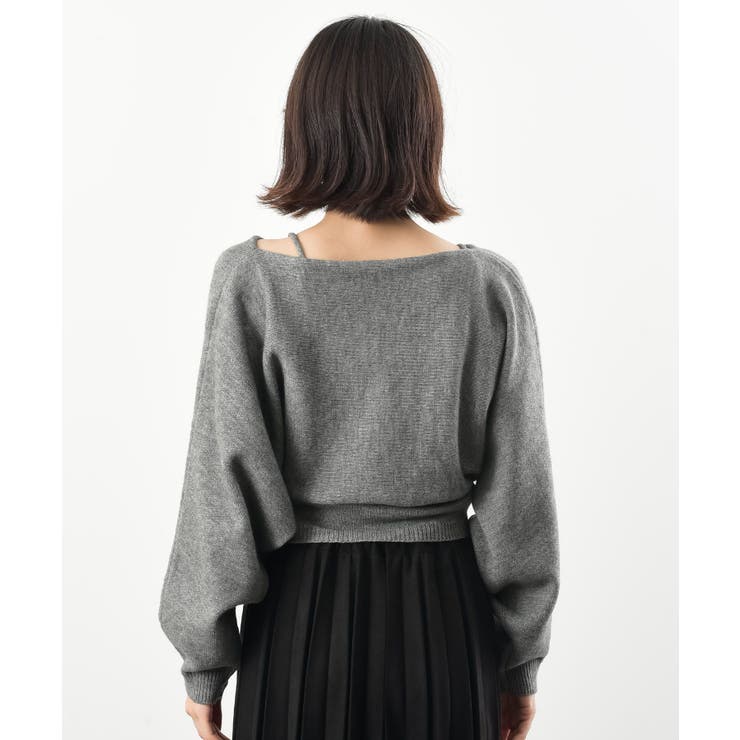 リボンデザインニットカーデ＋キャミアンサンブル | rps | 詳細画像48 