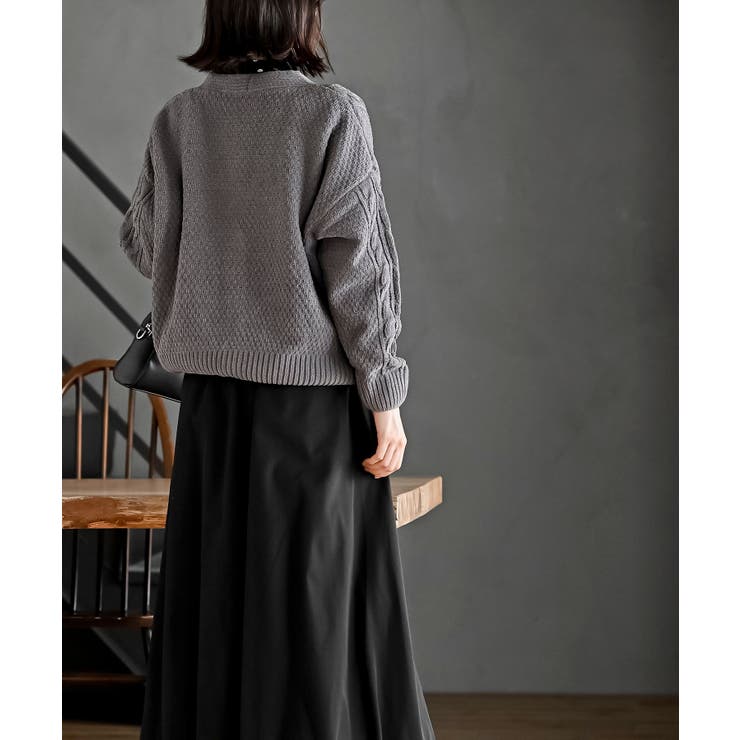 モールケーブルニットカーディガン | rps | 詳細画像13 