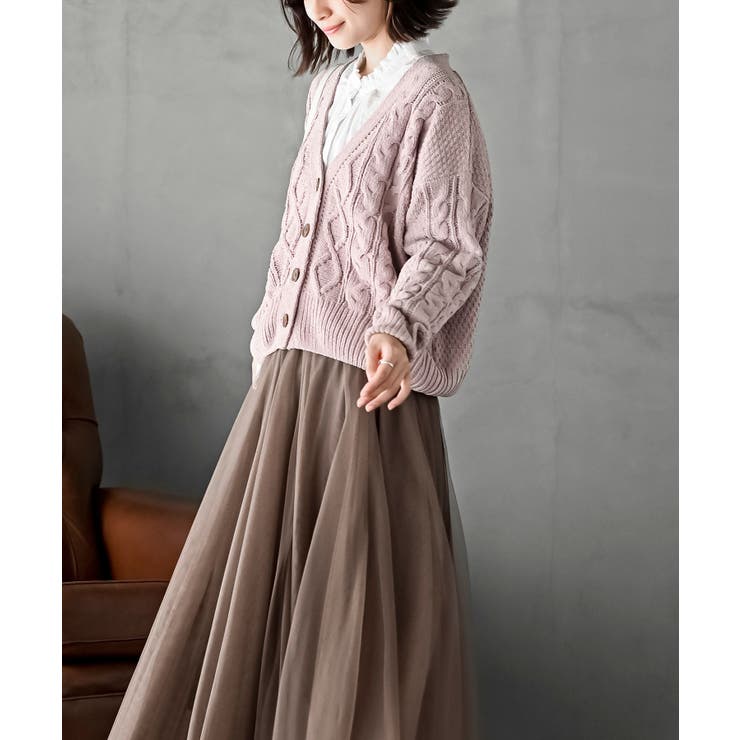 モールケーブルニットカーディガン | rps | 詳細画像20 