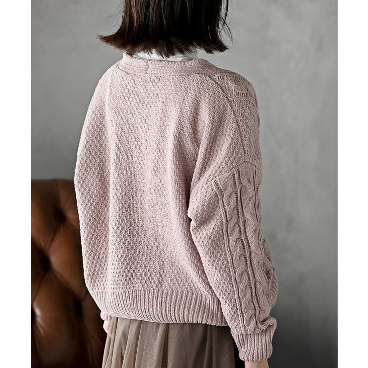 モールケーブルニットカーディガン | rps | 詳細画像25 