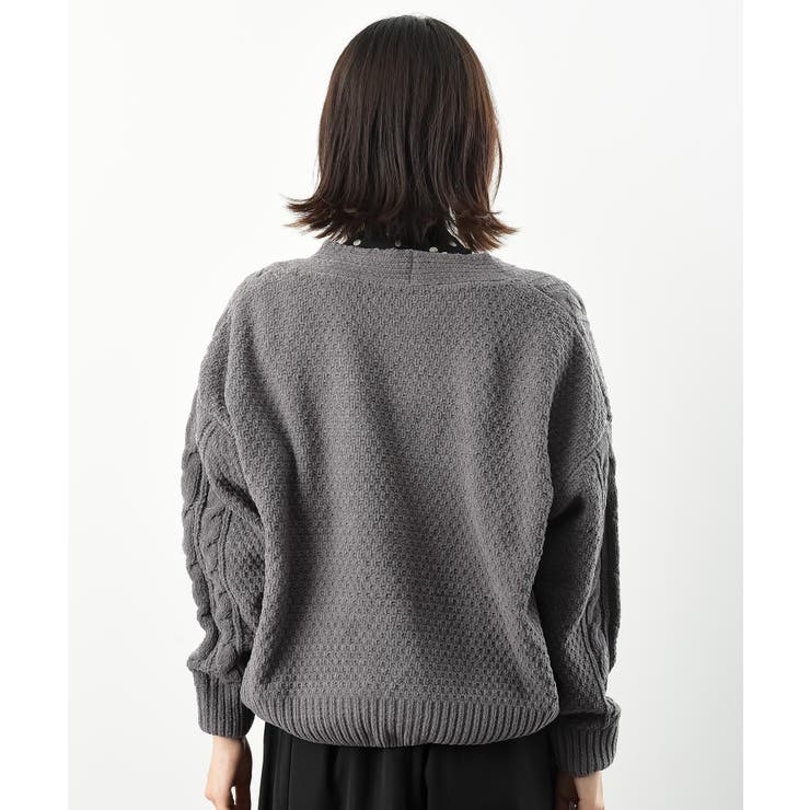 モールケーブルニットカーディガン | rps | 詳細画像28 