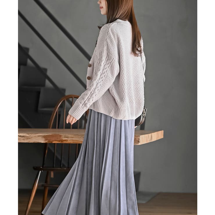 モールケーブルニットカーディガン | rps | 詳細画像3 