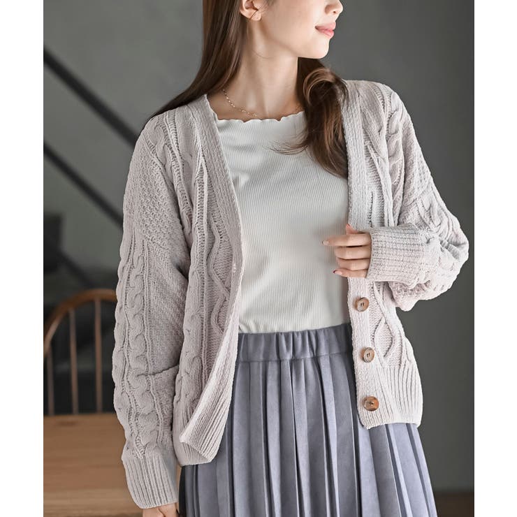 モールケーブルニットカーディガン | rps | 詳細画像6 