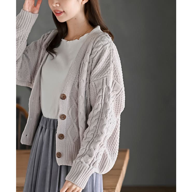 モールケーブルニットカーディガン | rps | 詳細画像7 