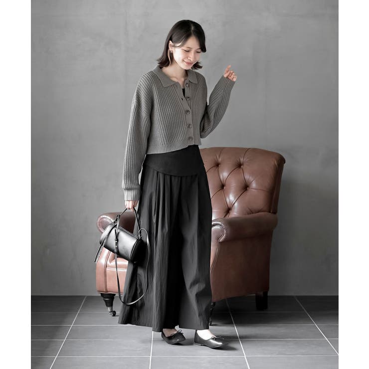 襟付きニットショートカーディガン | rps | 詳細画像12