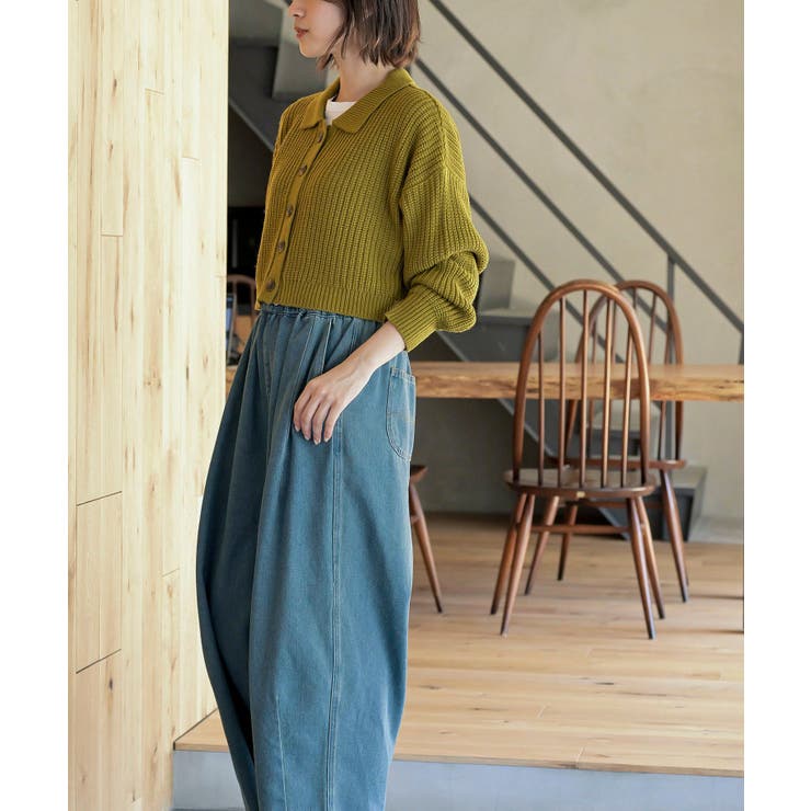 襟付きニットショートカーディガン | rps | 詳細画像44