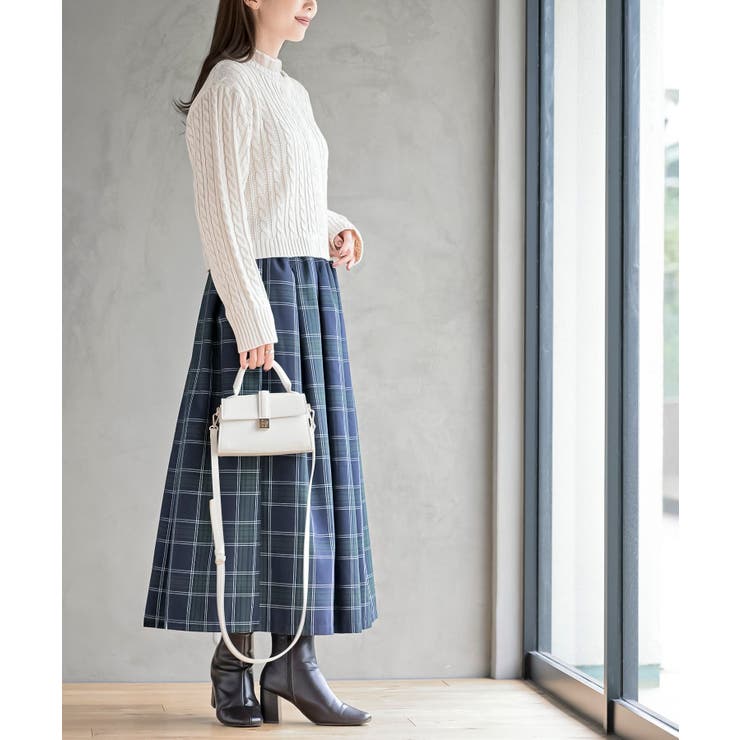 ハート刺繍ケーブルニットクルーネックカーディガン | rps | 詳細画像14 