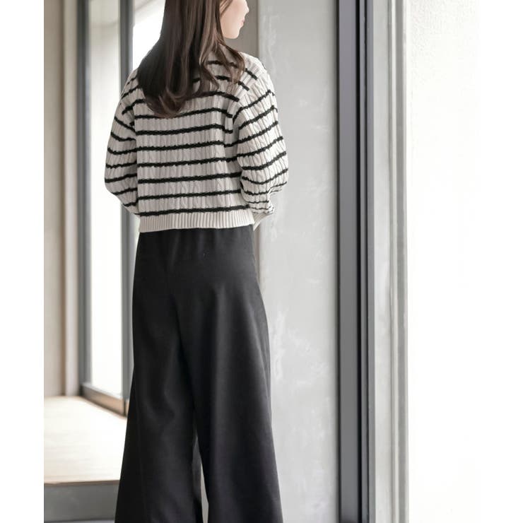 ハート刺繍ケーブルニットクルーネックカーディガン | rps | 詳細画像30 