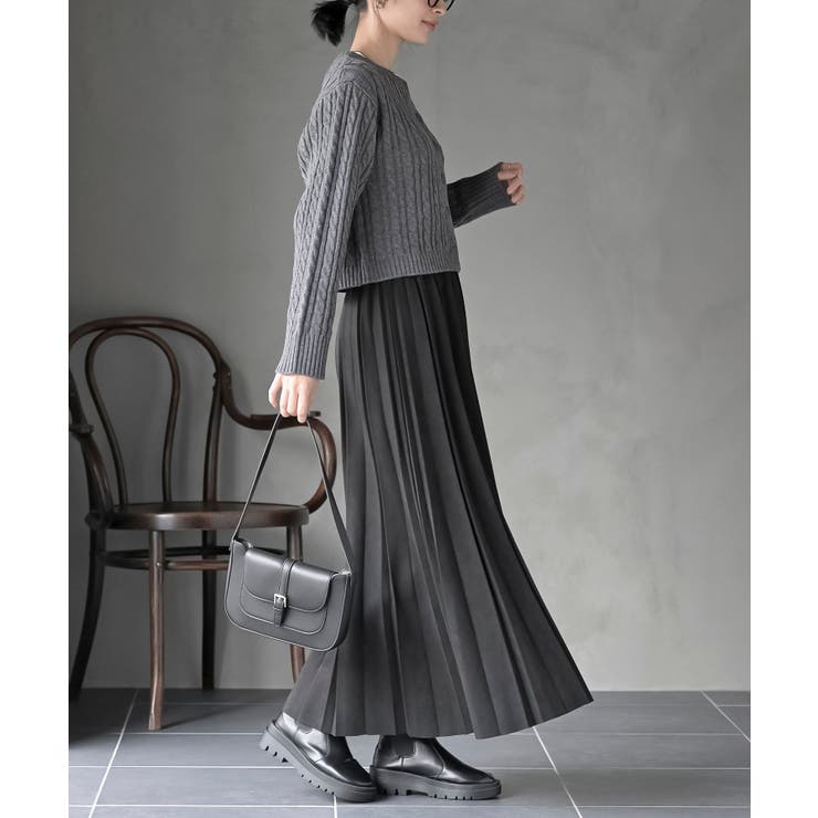 ハート刺繍ケーブルニットクルーネックカーディガン | rps | 詳細画像5 