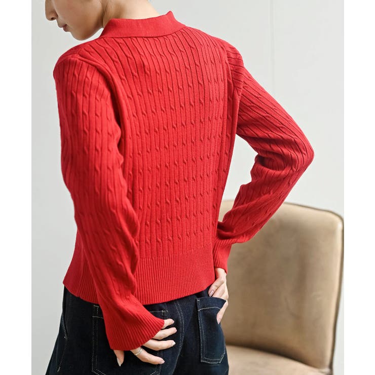 ケーブルポロニットカーディガン | rps | 詳細画像16 