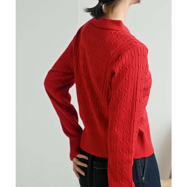 ケーブルポロニットカーディガン | rps | 詳細画像17 