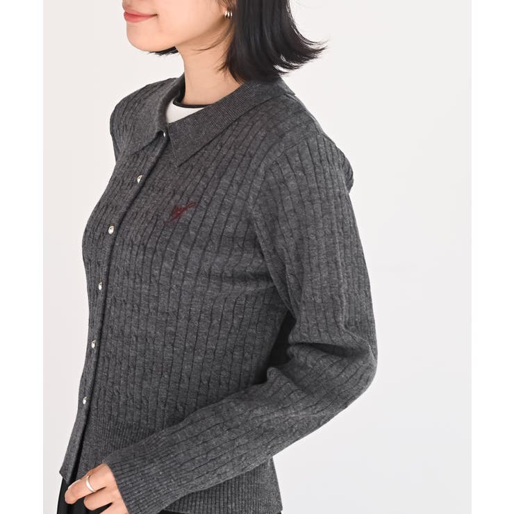 ケーブルポロニットカーディガン | rps | 詳細画像7 