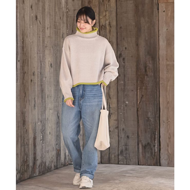 配色ラインハイネックニットプルオーバー | rps | 詳細画像10 