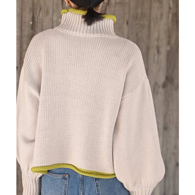 配色ラインハイネックニットプルオーバー | rps | 詳細画像16 