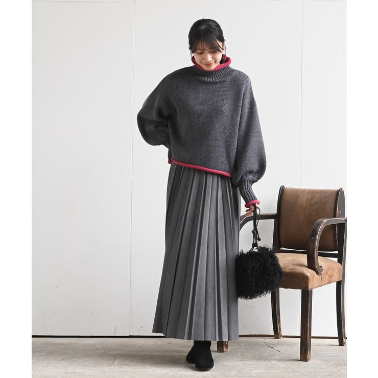 配色ラインハイネックニットプルオーバー | rps | 詳細画像2 