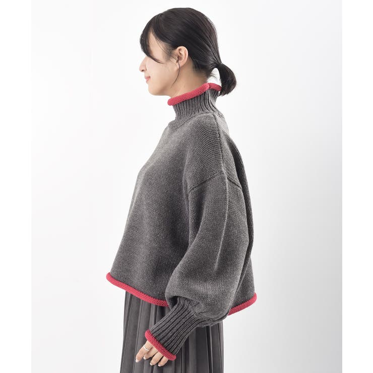 配色ラインハイネックニットプルオーバー | rps | 詳細画像26 