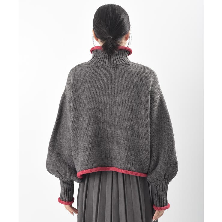 配色ラインハイネックニットプルオーバー | rps | 詳細画像27 