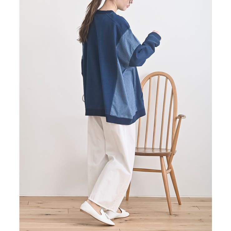インディゴ裏毛サイド切替ワイドプルオーバ | rps | 詳細画像13 