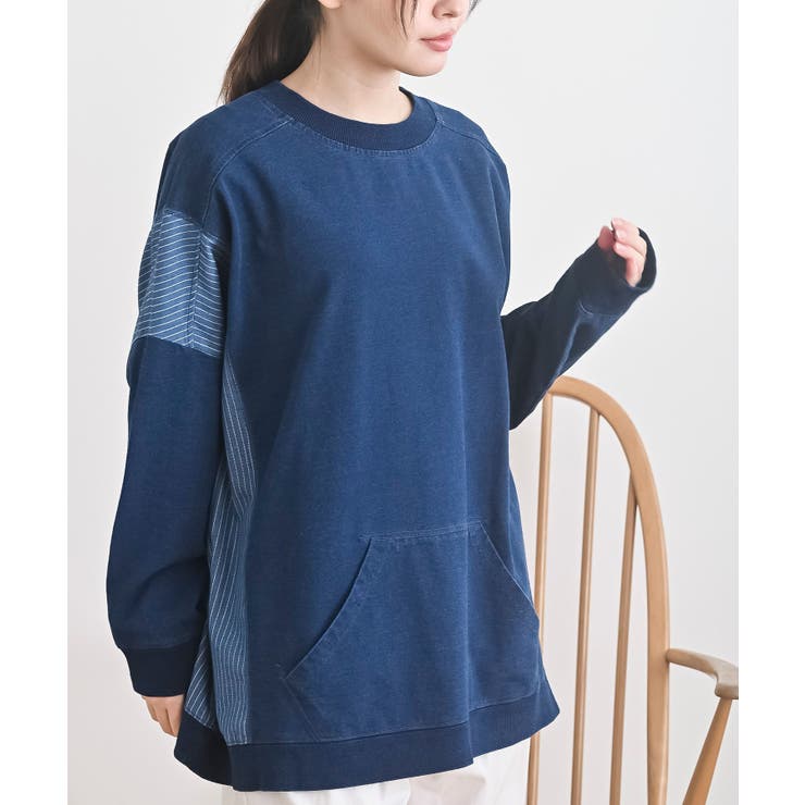 インディゴ裏毛サイド切替ワイドプルオーバ | rps | 詳細画像16 