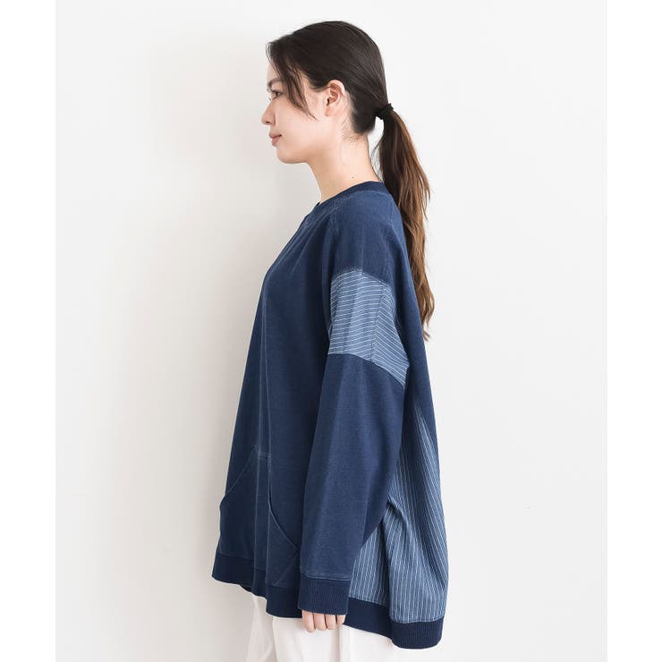 インディゴ裏毛サイド切替ワイドプルオーバ | rps | 詳細画像17 