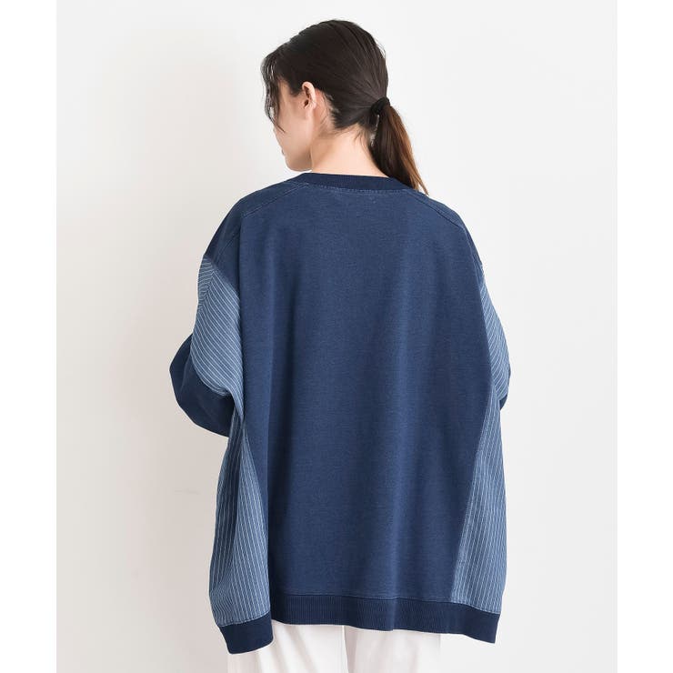 インディゴ裏毛サイド切替ワイドプルオーバ | rps | 詳細画像18 