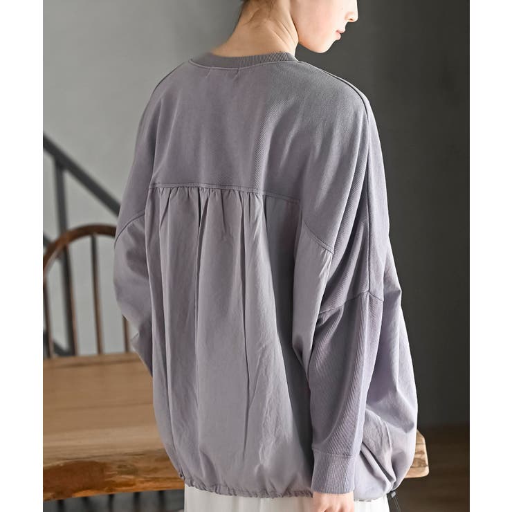 ピグメント裏毛ドルマンドロストプルオーバー | rps | 詳細画像15 