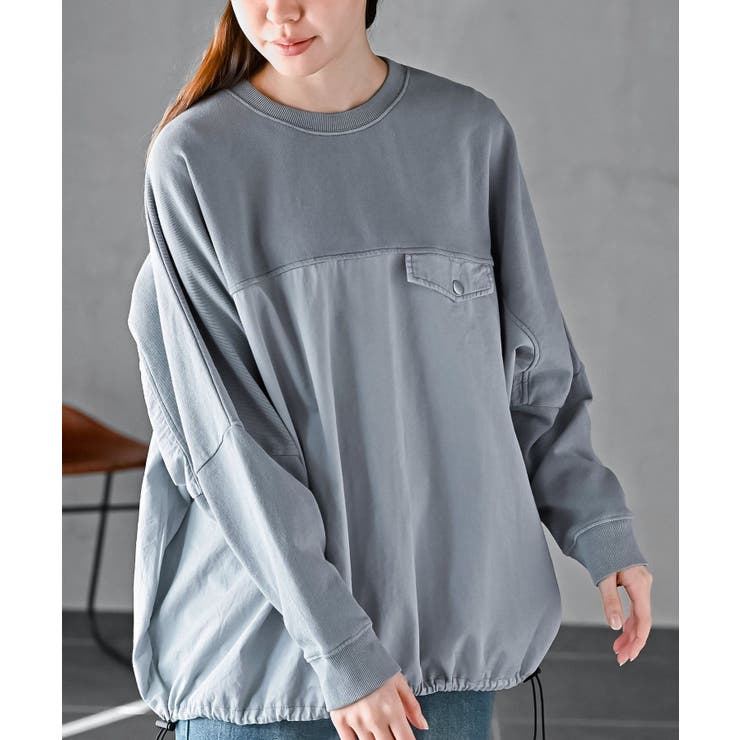 ピグメント裏毛ドルマンドロストプルオーバー | rps | 詳細画像21 