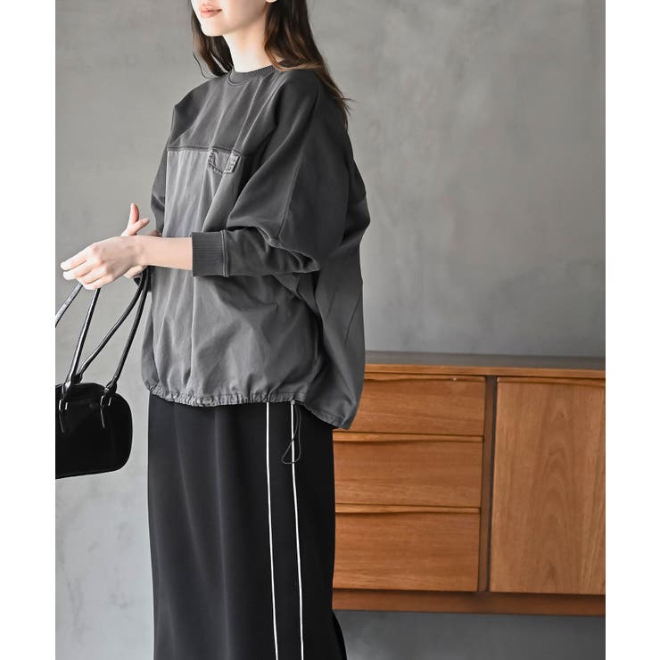 ピグメント裏毛ドルマンドロストプルオーバー | rps | 詳細画像3 