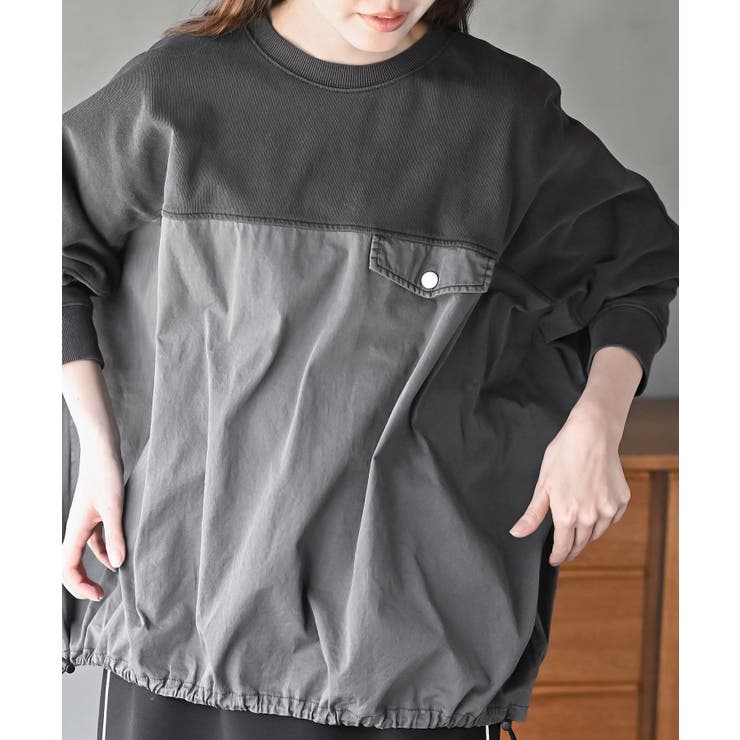 ピグメント裏毛ドルマンドロストプルオーバー | rps | 詳細画像6 