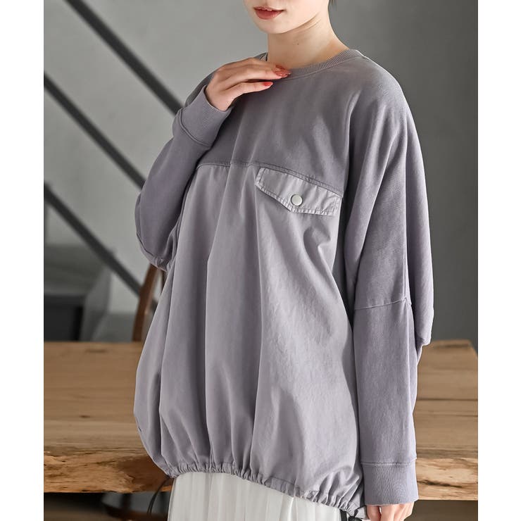 パープル | ピグメント裏毛ドルマンドロストプルオーバー | rps