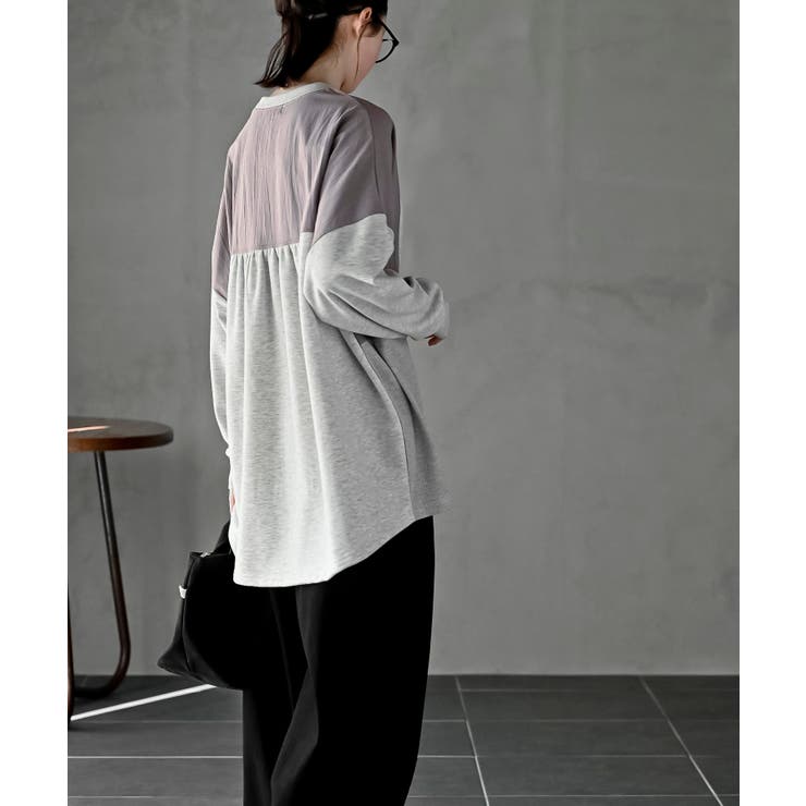 裏毛ワッフル切替チュニック | rps | 詳細画像11 