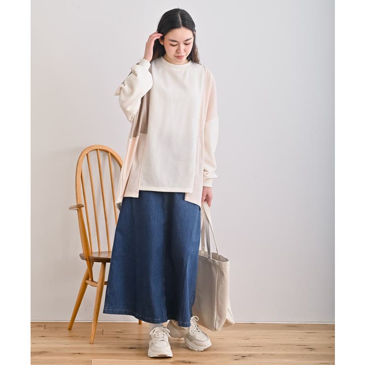 裏毛ワッフル切替チュニック | rps | 詳細画像2 