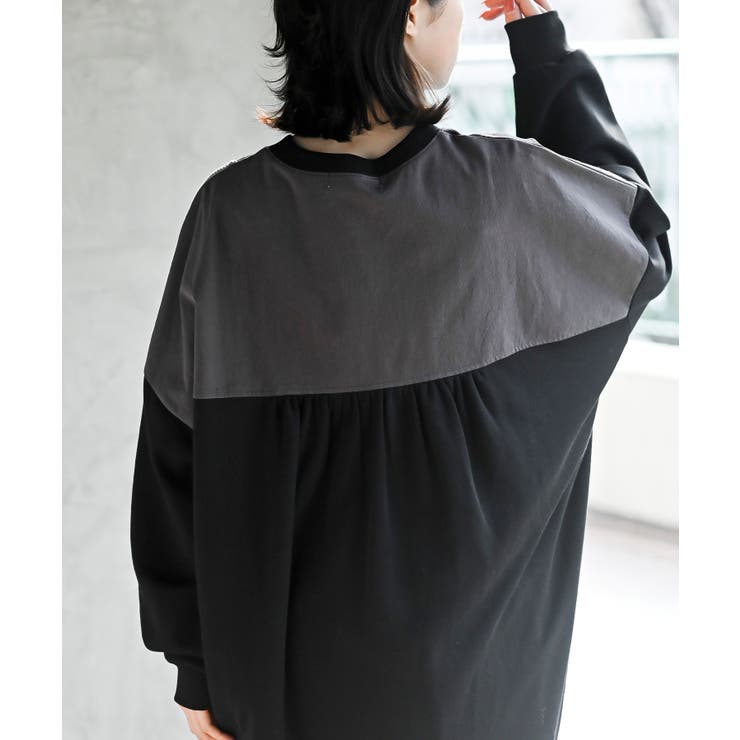 裏毛ワッフル切替チュニック | rps | 詳細画像22 