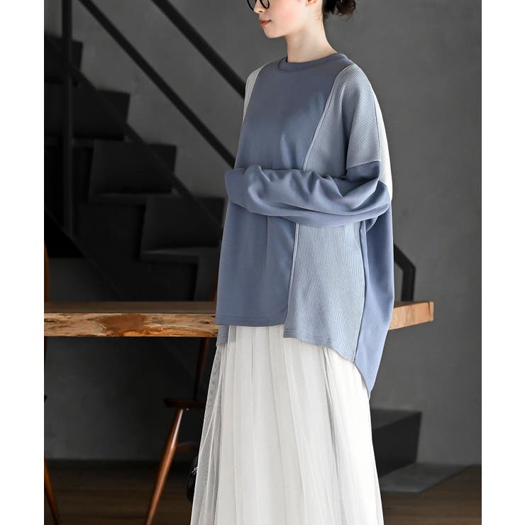 裏毛ワッフル切替チュニック | rps | 詳細画像27 